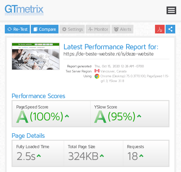 gtmetrix reports